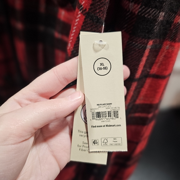 Red Flannel Zip Up Hoodie - Picture 3 of 4